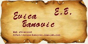 Evica Banović vizit kartica